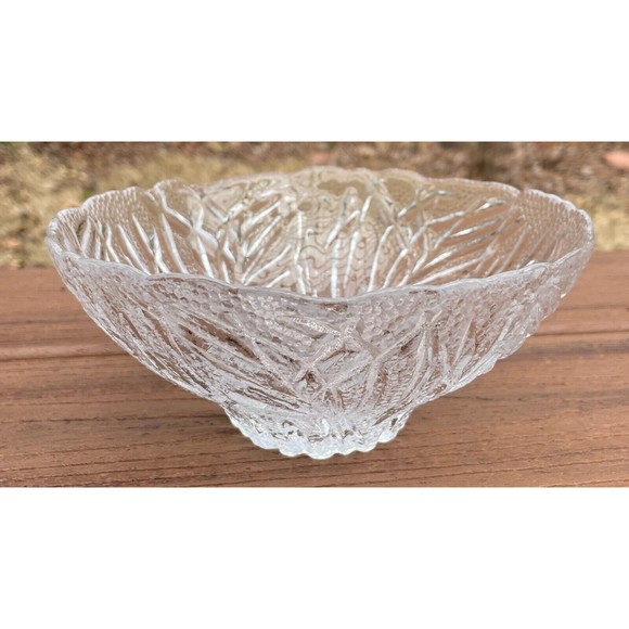 Vintage Other - Vintage Clear Crystal Bowl,  Poland, 7 inch BEAUTIFUL Glass, Mid Century Modern